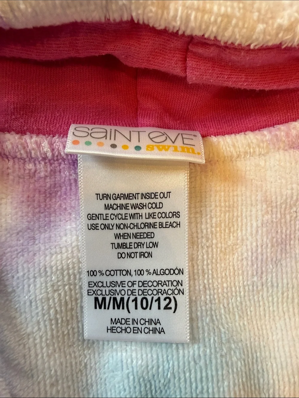 Kids Hooded Unicorn Tie-Dye Swimcover up